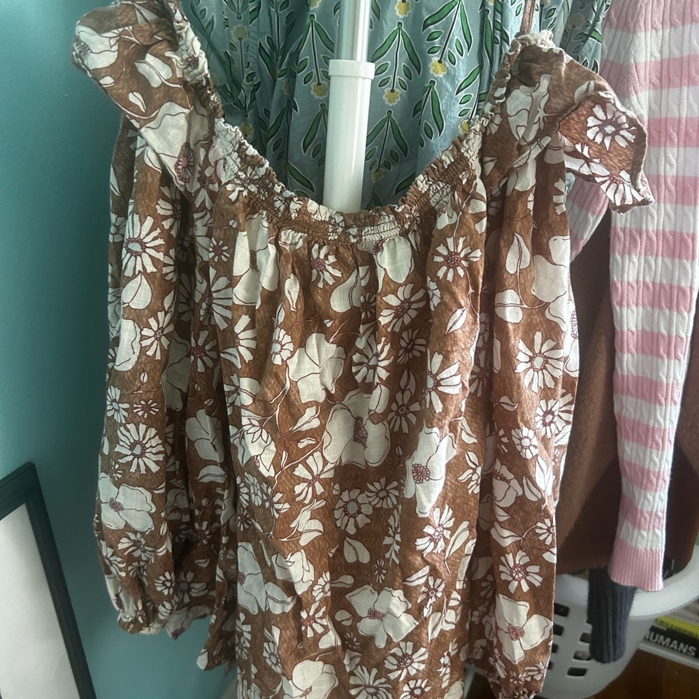 Floral Brown Women's Top